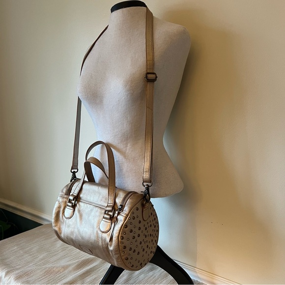 Frye Gold Studded Leather Shoulder Bag main image 10